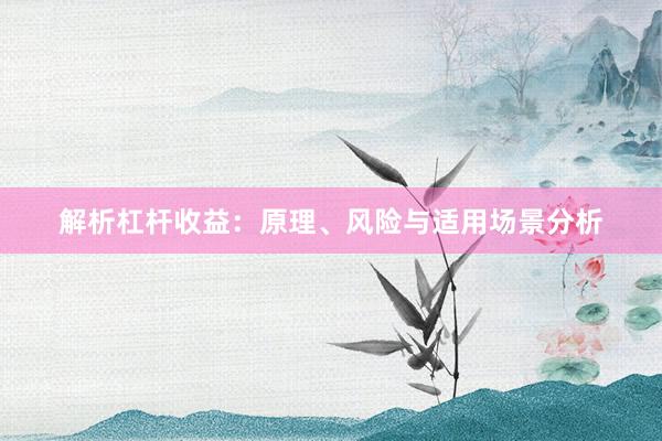 解析杠杆收益：原理、风险与适用场景分析